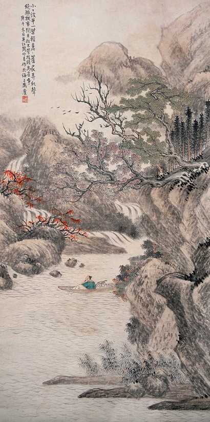 周冷吾 山水 立轴